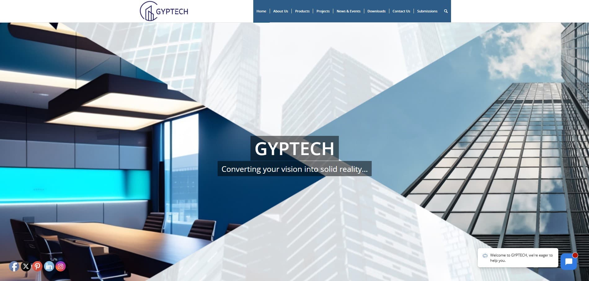 Gyptech Industrial Website