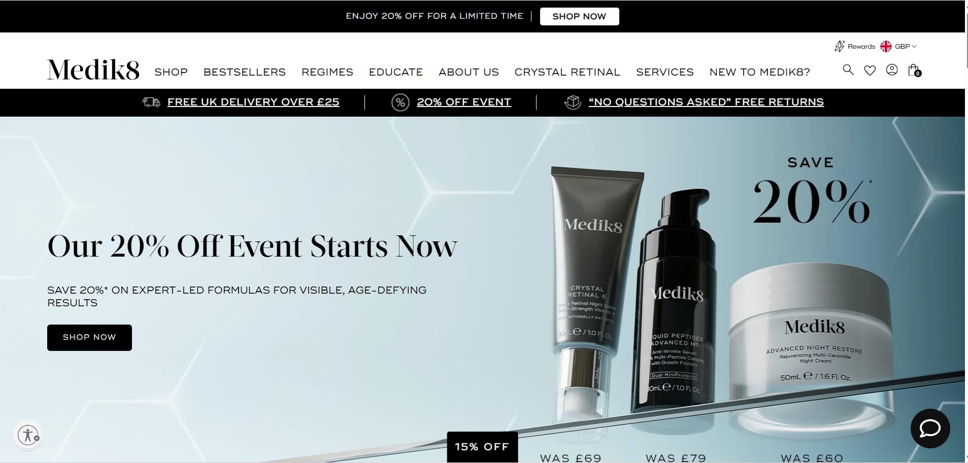 Medik8 Skincare Ecommerce