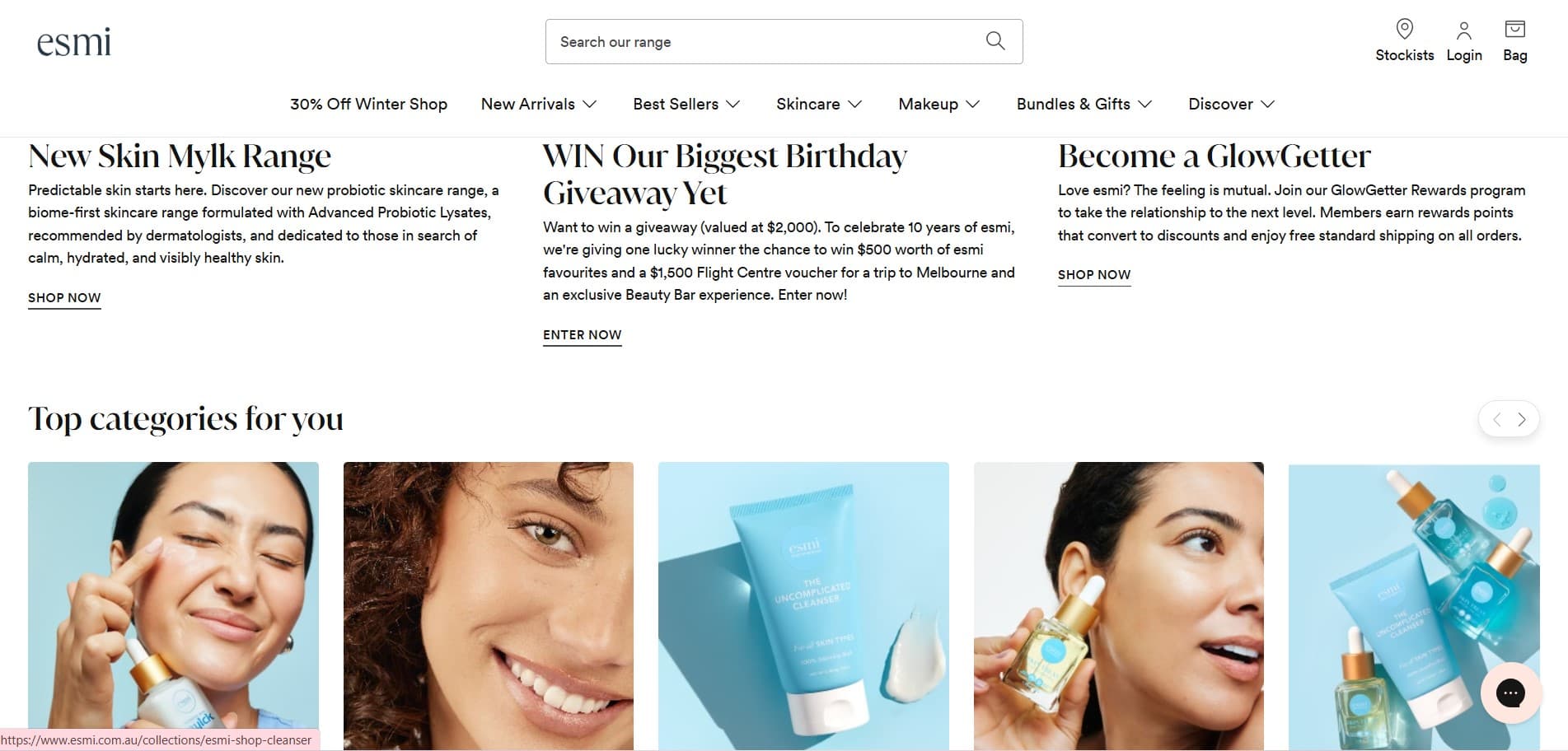 Esmi Skincare Ecommerce screenshot 2