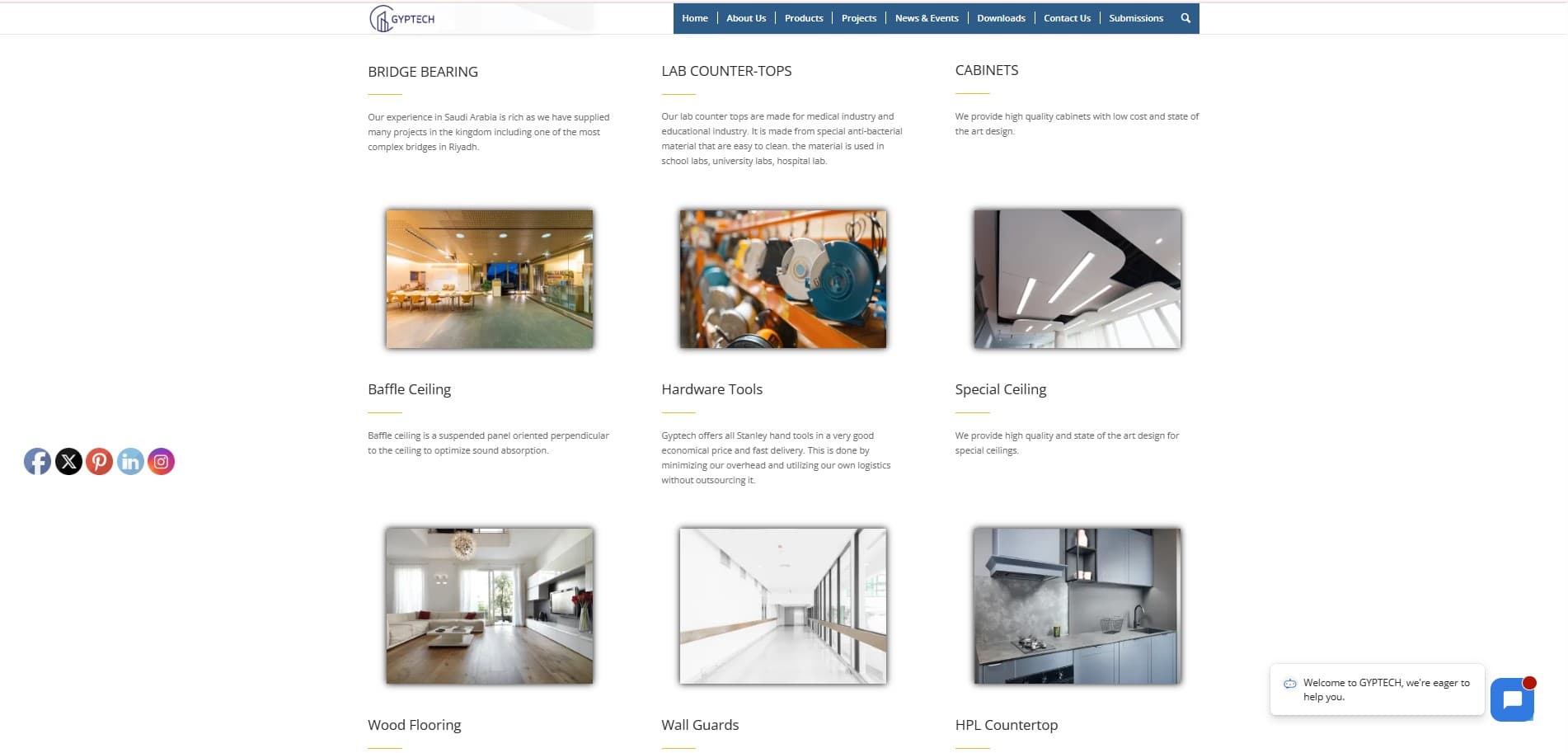Gyptech Industrial Website screenshot 2