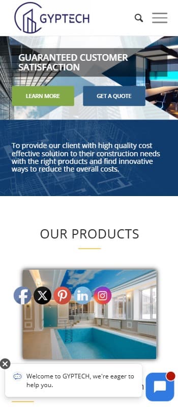 Gyptech Industrial Website screenshot 3