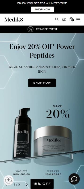 Medik8 Skincare Ecommerce screenshot 3