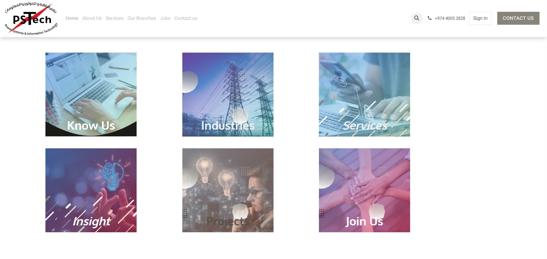PS Tech Qatar Website screenshot 2