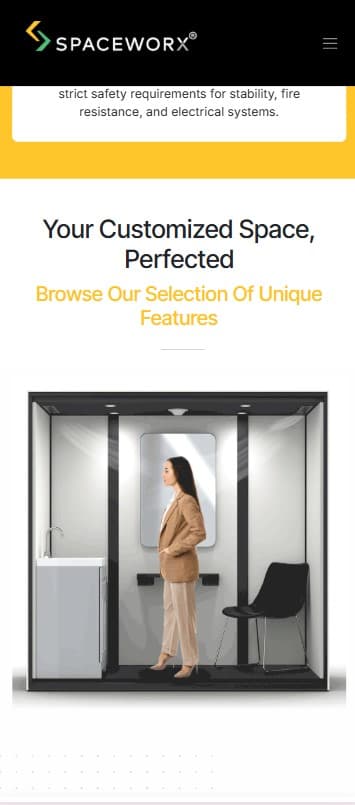 Space Worx Workplace Website screenshot 4