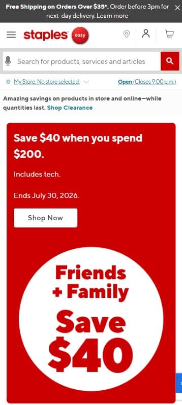 Staples Campaign Website screenshot 3