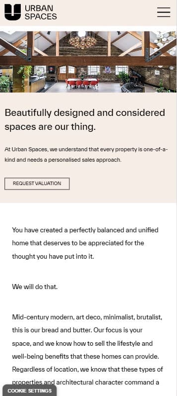 Urban Spaces Real Estate Site screenshot 4