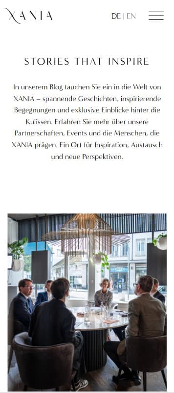 Xania Brand Website screenshot 3